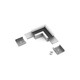 Profilsamler LINEA-IN20 90DEG - Anodiseret
