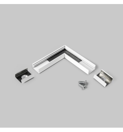 Profilsamler SLIM8 90DEG - Hvid lakeret