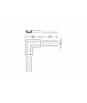 Profilsamler GROOVE10 90DEG - Sort anodiseret