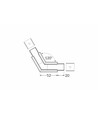 Profilsamler LINEA-IN20 120DEG - Sort anodiseret
