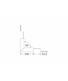 Profilsamler VARIO30-02 90DEG - op / ned, hvid lakeret