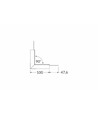 Profilsamler VARIO30-05 90DEG - op / ned, hvid lakeret