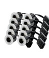10x Nordic EasyInstall indbygningsspot GU10 - direkte i isolering, hvid, rund