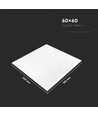 60x60 Casambi LED Panel, 36W - Højde:9mm, UGR19, hvid kant