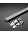 Monteringssæt LED-strimmel - Diffuser, PCB 12mm, Indbygget, 2000x24,7x7mm, Hvid