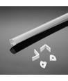 Monteringssæt - LED Strip PCB 12mm Hjørne, 2000x15,8x15,8mm, Hvid