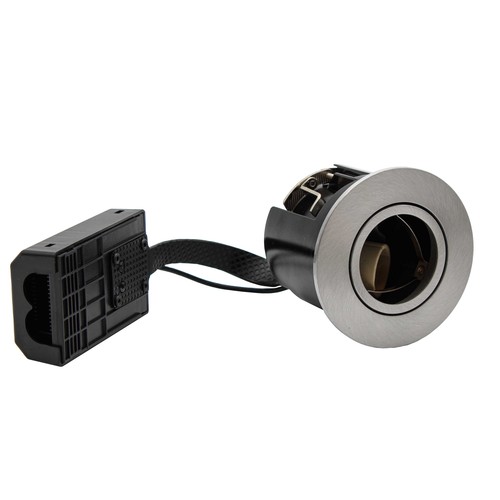 GU10 indbygningsspot Inno88 - Børstet alu, IP44, godkendt i isolering