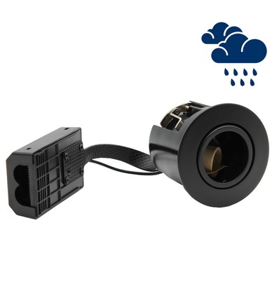 LEDlife indbygningsspot Inno88 Udendørs - GU10, Sort, IP44, godkendt i isolering