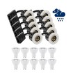 10 stk. LEDlife indbygningsspot Inno88 Udendørs - Inkl. 4,5W GU10, Hvid, IP44, godkendt i isolering