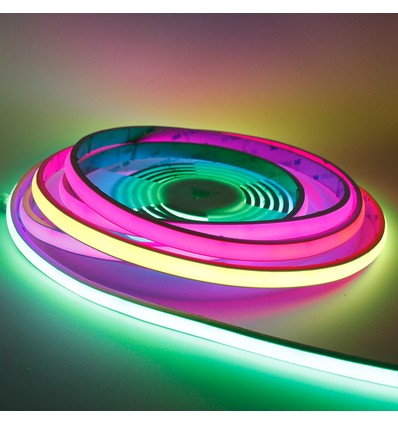 5m Neon RGBIC COB LED strip - 21W/m, 720 LED pr. meter, 24V, IP67