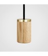 Outlet: Tala Pendel E27 Fatning i Eg (Oak) - 3 Meter Stofledning