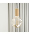 Outlet: Tala Pendel E27 Fatning i Eg (Oak) - 3 Meter Stofledning
