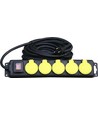 Outlet: Forlængerledning (5-Stikdåse) m/Afbryder 15 Meter, 3G1, 13A - Sort