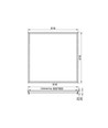 Smart click indbygningsramme i hvid til 60x60 LED paneler (25mm høj)