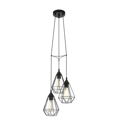 Outlet: EGLO Tarbes Pendel Lampe I Klynge Ø310 mm Med 3 x E27 i Sort