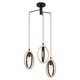 Outlet: EGLO Basildon Pendel Lampe Til 3xE27 Klynge i Træ/Sort