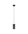 Outlet: EGLO PINTO TEXTIL Pendel Lampe E27 i Sort/Glas