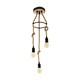 Outlet: EGLO Rampside Pendel Lampe til 3xE27 Ø30 i Sort/Natur