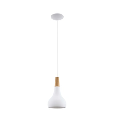 Outlet: EGLO Sabinar Pendel Lampe Ø180 mm I Hvid