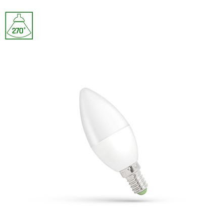 C37 E14 1W - LED kertepære, 230V, kold hvid, Spectrum