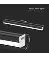 40W LED Lineær Lys - 4000K, sort hus