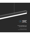 40W LED Lineær Lys - 4000K, sort hus