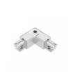 3-faset SPS-2 L-samler, justerbar - Hvid, IP20, aluminium, til skinnesystem