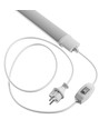150cm LED armatur m. stik og afbryder - 45W, 230V, 2m kabel + stik, tænd/sluk, IP65