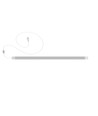 120cm LED armatur m. stik og afbryder - 36W, 230V, 2m kabel + stik, tænd/sluk, IP65