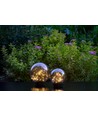 Outlet: Solcelle LED Kugle Lampe Ø15, IP44 Med Lyskæde - Røgfarvet