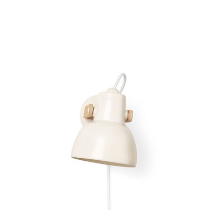 Outlet: Mazo 16PLUS Væglampe Ø12 Til E14 - Opal/Porcelæn