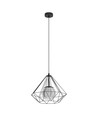 Outlet: EGLO Vernham Pendel Lampe Til E27 Ø44,5 i Sort/Røget glas