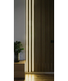 Lys til akustikpanel, 240cm, sort - Komplet sæt med aluprofil og COB LED strip