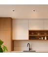 12W Blændfri RA90 CCT Downlight Ø86mm - 3 lyskulører, sort front, Hul: Ø75mm, Honeycomb
