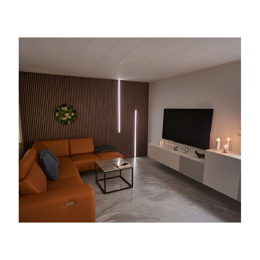 240cm Lys til akustikpanel, sort - Komplet sæt med aluprofil og CCT LED strip billede