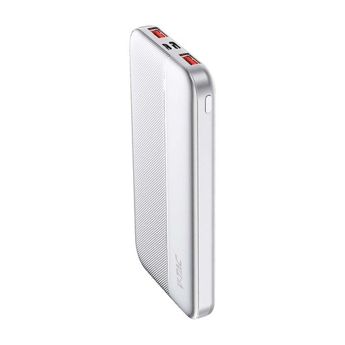 10000mAh Powerbank, 22.5W - Ultra slim, aluminium, hvid, fast charger