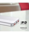 10000mAh Hurtigopladende Powerbank - Hvid