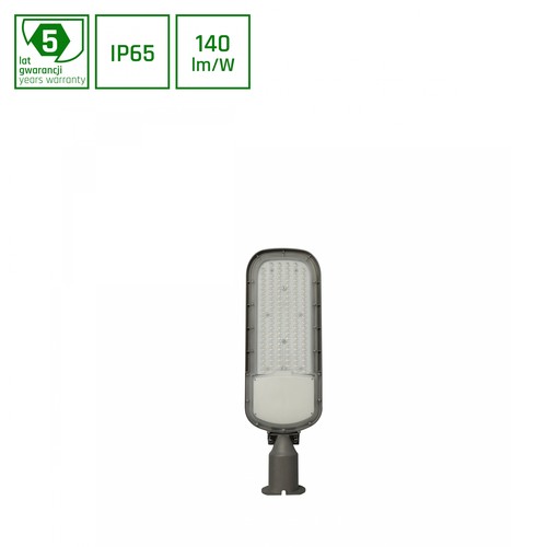 STREETOS 2 100W - Neutral Hvid, 230V, 145/75°, IP65, IK09, 555x172x65mm, Grå, Skumringssensor