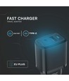 Opladeradapter 20W - 1 PD+1 QC Port, Sort