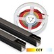 Lys til akustikpanel, 240cm, sort - Komplet sæt med aluprofil og CCT LED strip