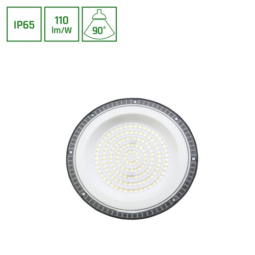 PLATEO SUN HIGH BAY 100W - Neutral Hvid, 230V, 90°, IP65, IK06, 236x68mm, Sort