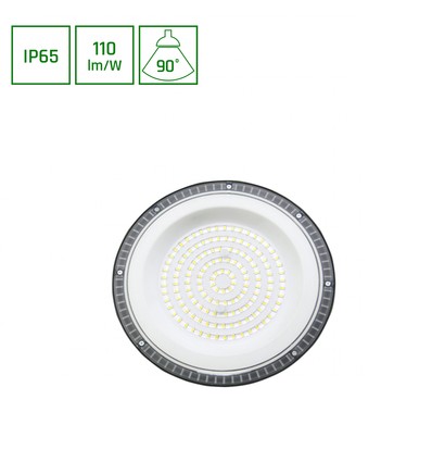 PLATEO SUN HIGH BAY 100W - Neutral Hvid, 230V, 90°, IP65, IK06, 236x68mm, Sort