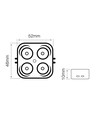 Outlet: LED-Line OPTO skilte LED modul 3W, 12V, 6500K, 285Lm, IP65