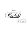 Outlet: LED-Line OPTO skilte LED modul 2W, 12V, 6500K, 190Lm, IP65