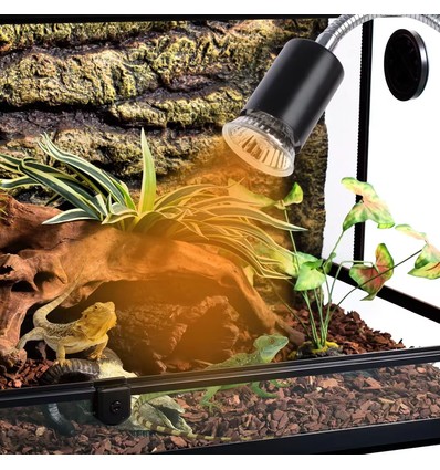 Reptil varmelampe UVA/UVB - 50W, klipsholder