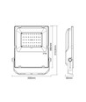 RGB+CCT Zigbee/Hue projektør - 60W, Gledopto, Hue kompatibel