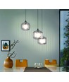 Outlet: EGLO Mantunalle Pendel Lampe Til 3xE27 Klynge i Røget Glas