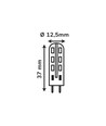 LED line® G4 LED Pære 12V AC/DC, 3W i 3000K, 240lm - 360°