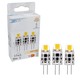 Outlet: Capsule LED G4 LED Pære 12V, 1W i 2700K, Dæmpbar - 3-Pak