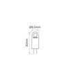 DIOLUX E2 LED G4 COB LED Pære 12V-DC, 1,1W i 2700K, Dæmpbar